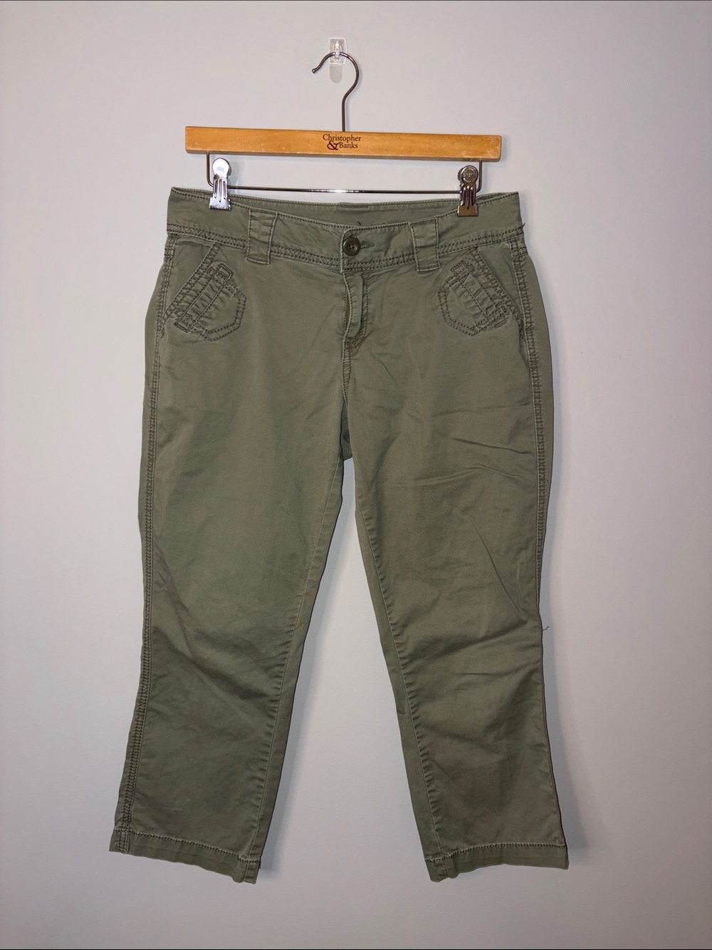 Maurices Olive Green Cropped Pants 7/8